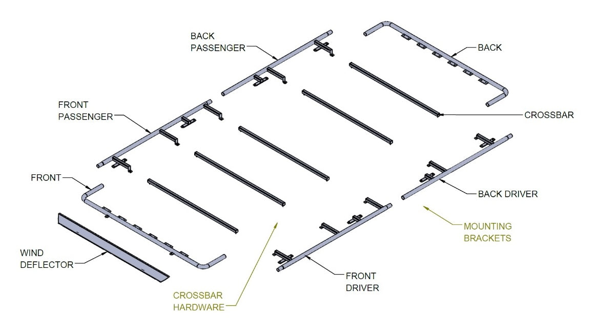 A+ Premium Low Profile Roof Rack for Nissan lNV