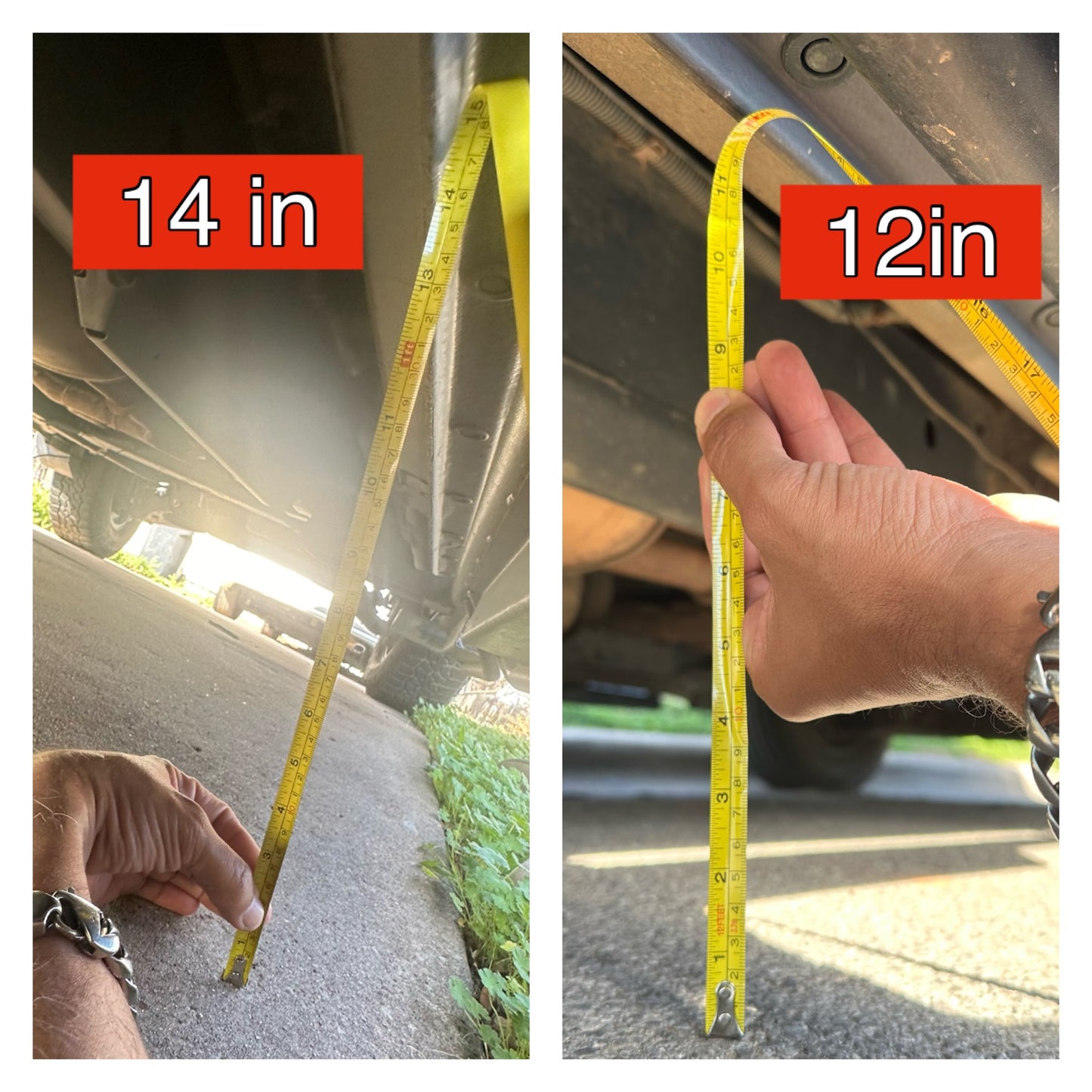 Minimum 14 inch minimum clearance required