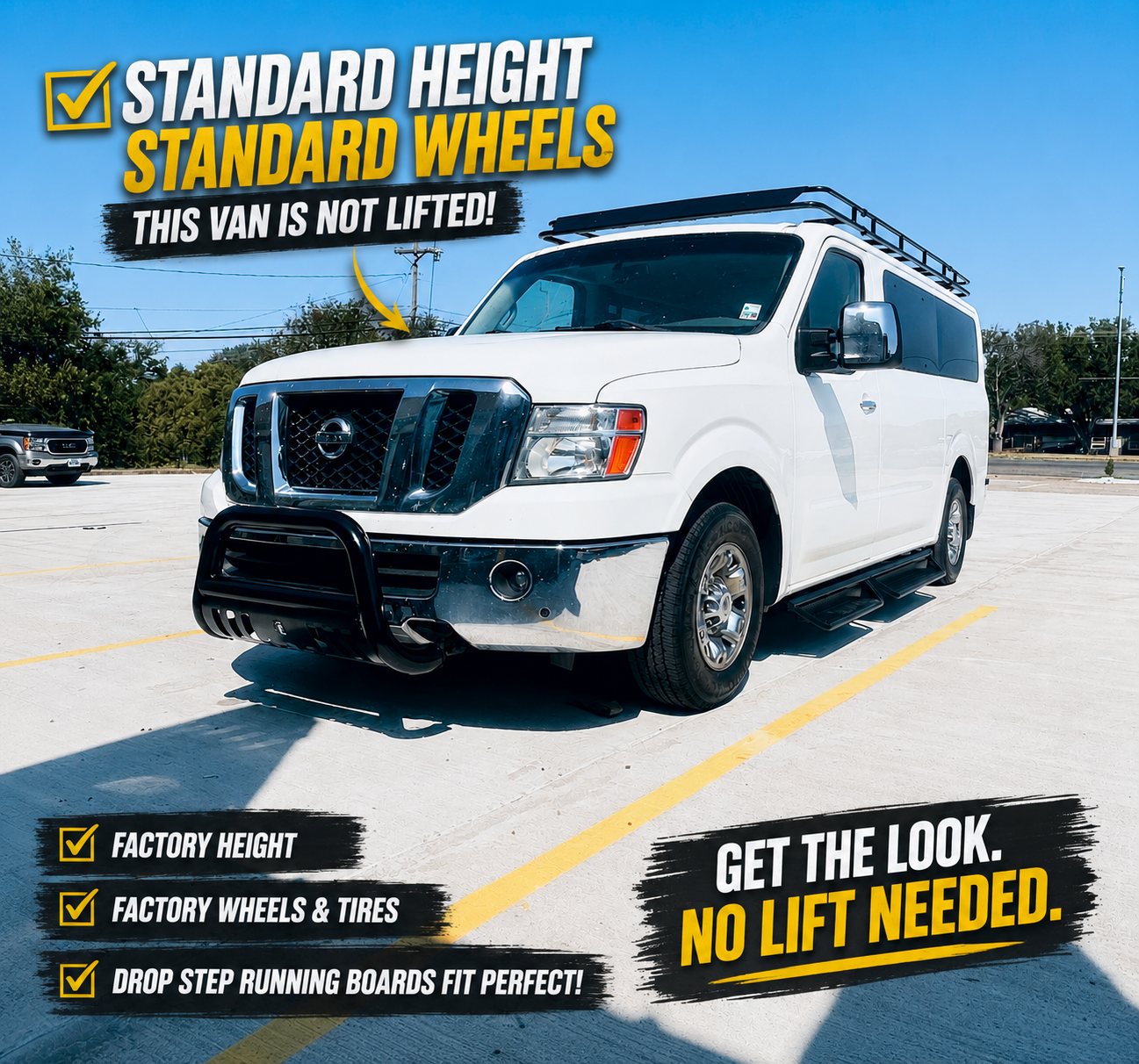 Nissan NV Drop Step Running Boards NV3500