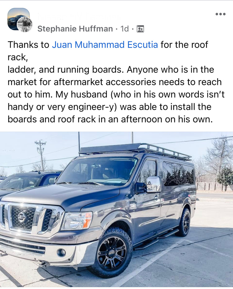 Custom Deluxe Roof Rack NISSAN NV3500