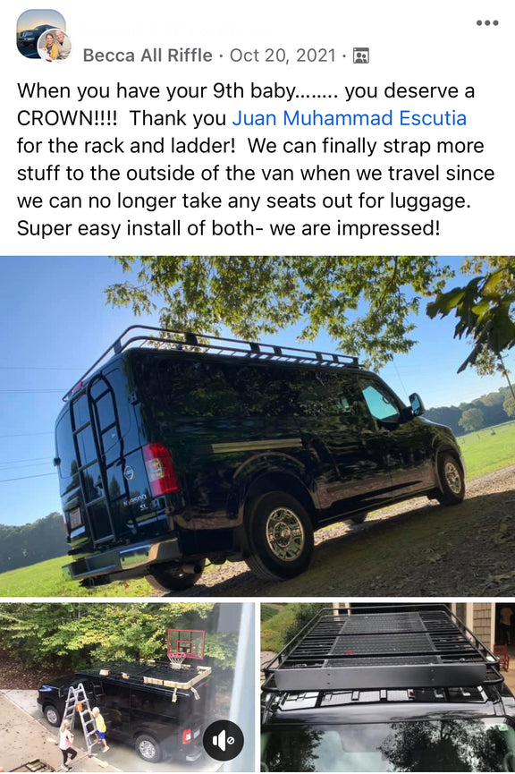 Custom Deluxe Roof Rack NISSAN NV3500
